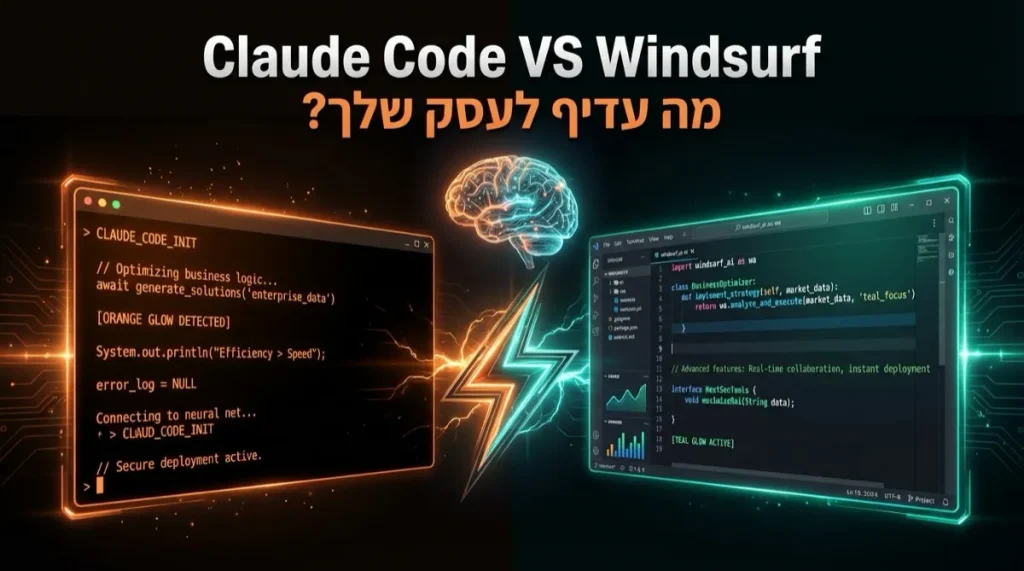 Claude Code VS Windsurf - מה עדיף לעסק שלך