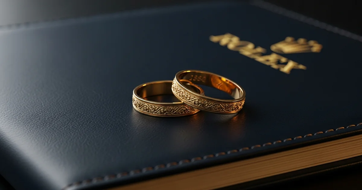 עסק משפחתי - שתי טבעות זהב על פנקס